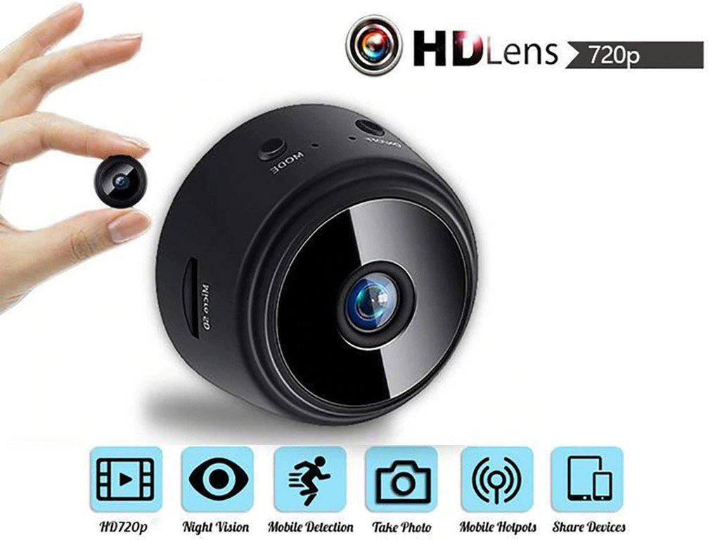 Mini câmera sem fio Wi-Fi com acesso remoto