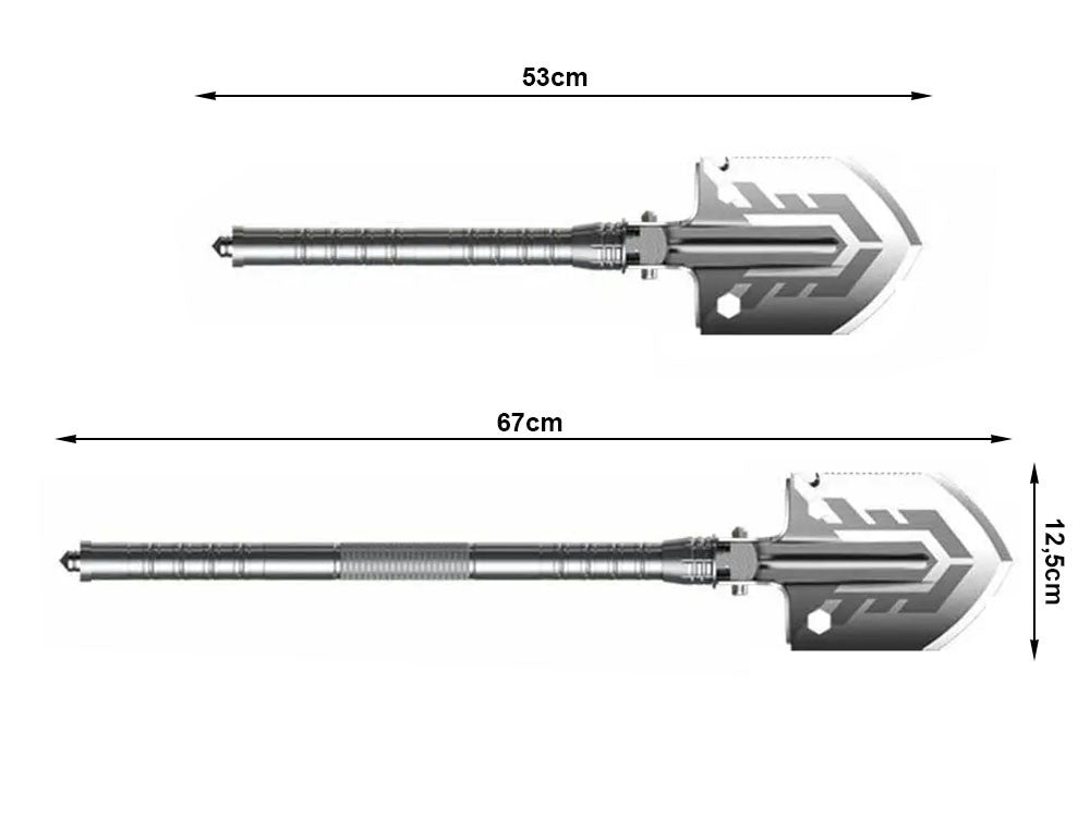 Pá Multifuncional Dobrável 75 cm