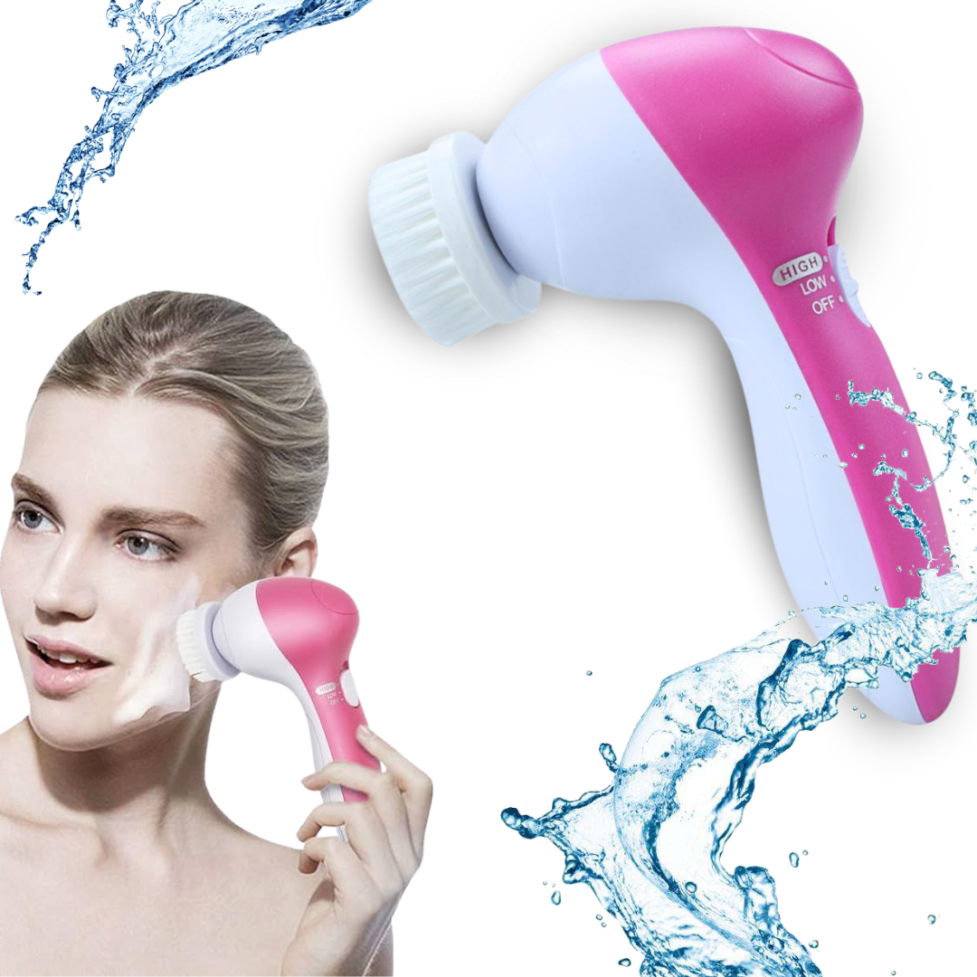 Escova facial elétrica massageadora 5 em 1