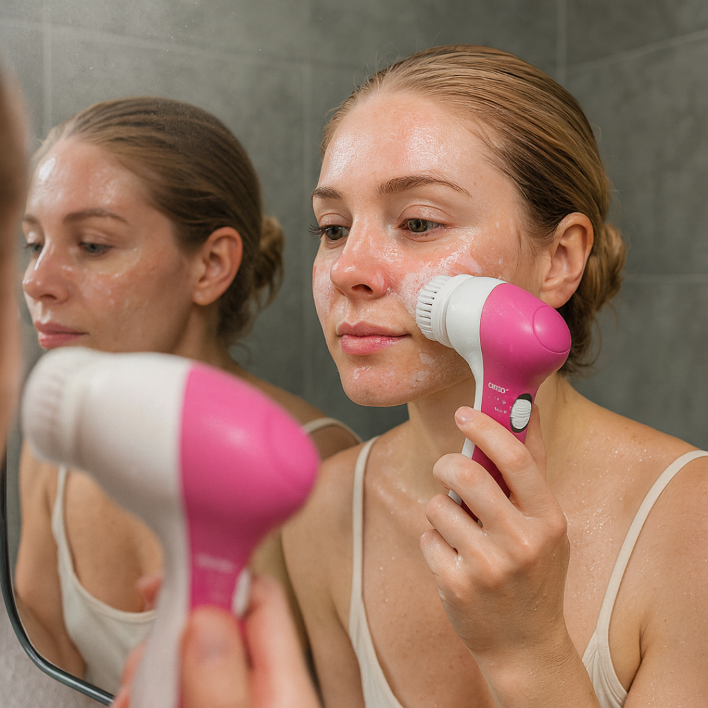Escova facial elétrica massageadora 5 em 1