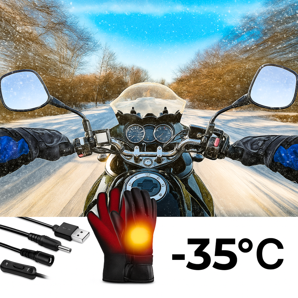 Luvas aquecidas USB