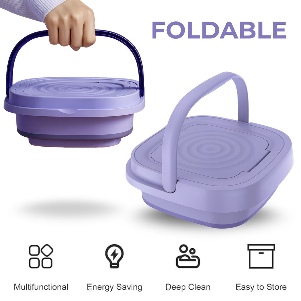 Mini Máquina de Lavar Roupa Portátil e Dobrável