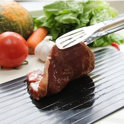 Bandeja de Descongelamento Rápido – Descongele Alimentos até 3 Vezes Mais Rápido Sem Eletricidade