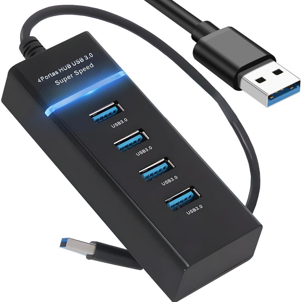 Hub USB 3.0 - 30 cm - Preto