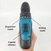 Aparafusadora sem fio ADM + duas baterias de 12V, conjunto com 77 peças