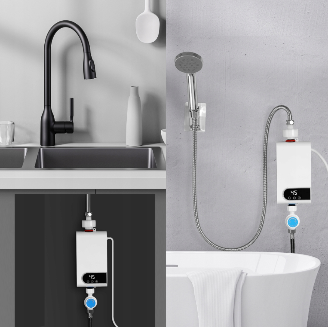 Aquecedor de água elétrico instantâneo – 3500 W | Visor digital,