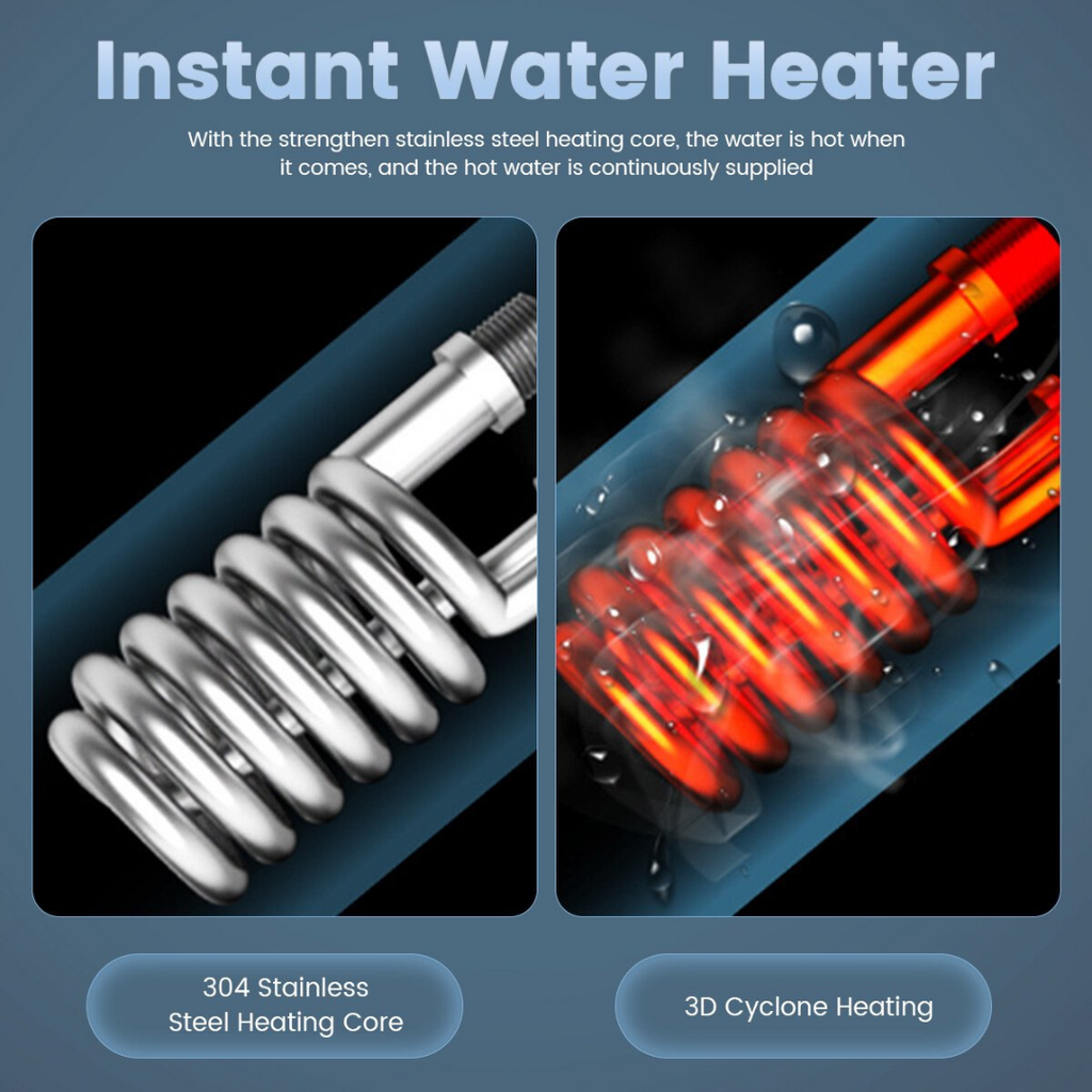 Aquecedor de água elétrico instantâneo – 3500 W | Visor digital,