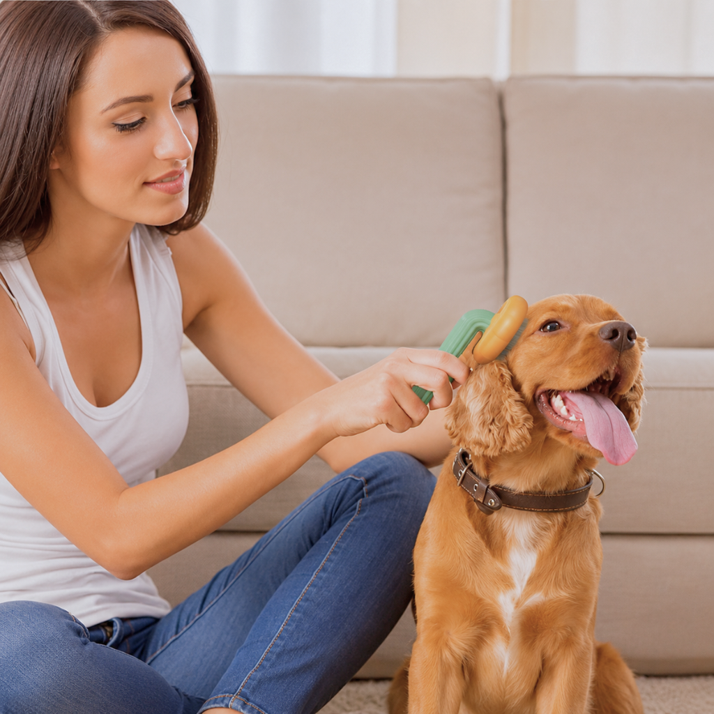 Escova de Higiene Autolimpante para Animais de Estimação