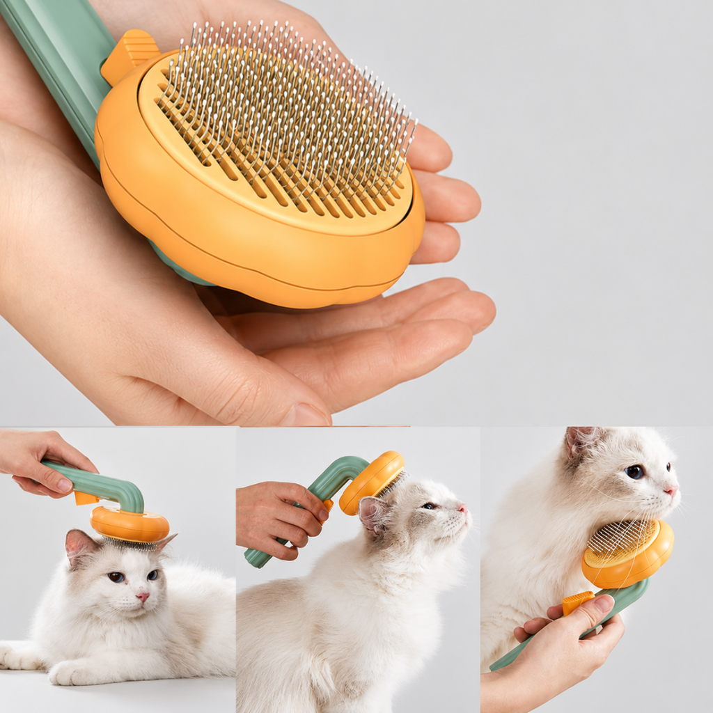 Escova de Higiene Autolimpante para Animais de Estimação