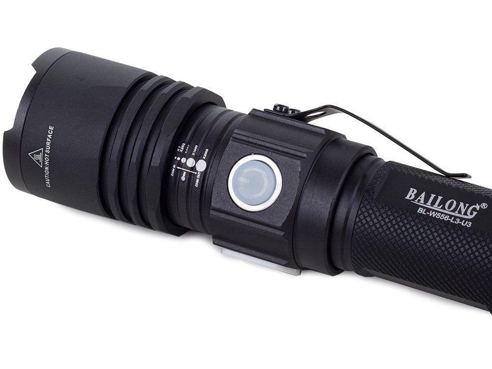 Lanterna Tática Militar Bailong W556 com LED CREE XM-L3-U3