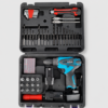 Aparafusadora sem fio ADM + duas baterias de 12V, conjunto com 77 peças