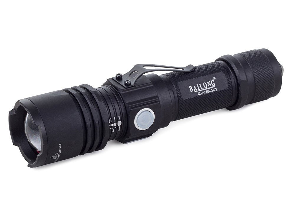 Lanterna Tática Militar Bailong W556 com LED CREE XM-L3-U3