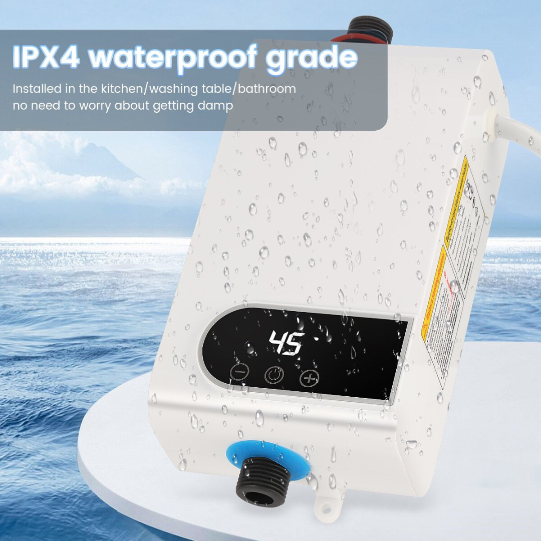 Aquecedor de água elétrico instantâneo – 3500 W | Visor digital,