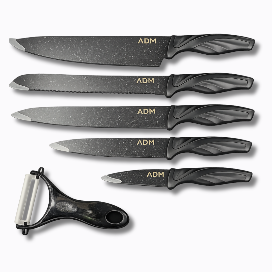 Conjunto de 6 facas de cozinha em cerâmica