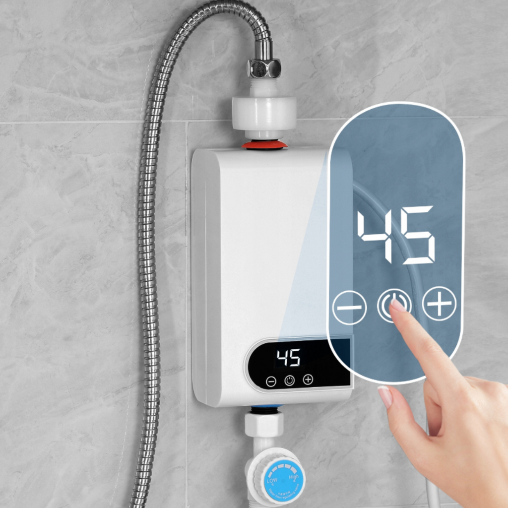 Aquecedor de água elétrico instantâneo – 3500 W | Visor digital,