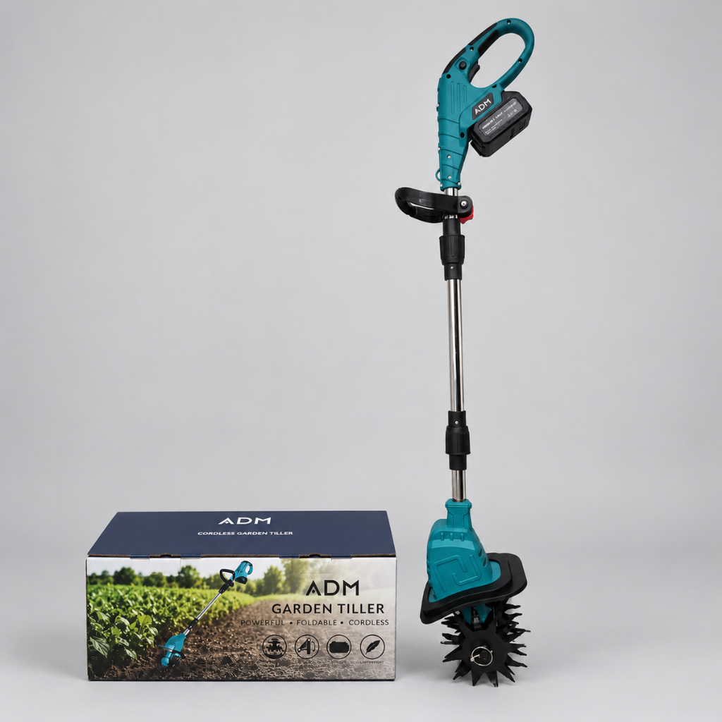 ADM Foldable Battery Powered Garden Tiller
