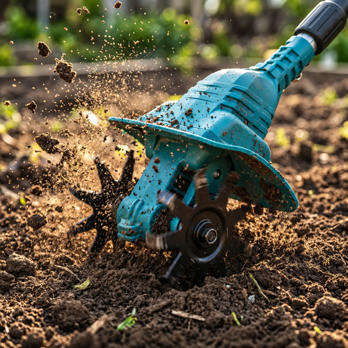 ADM Foldable Battery Powered Garden Tiller