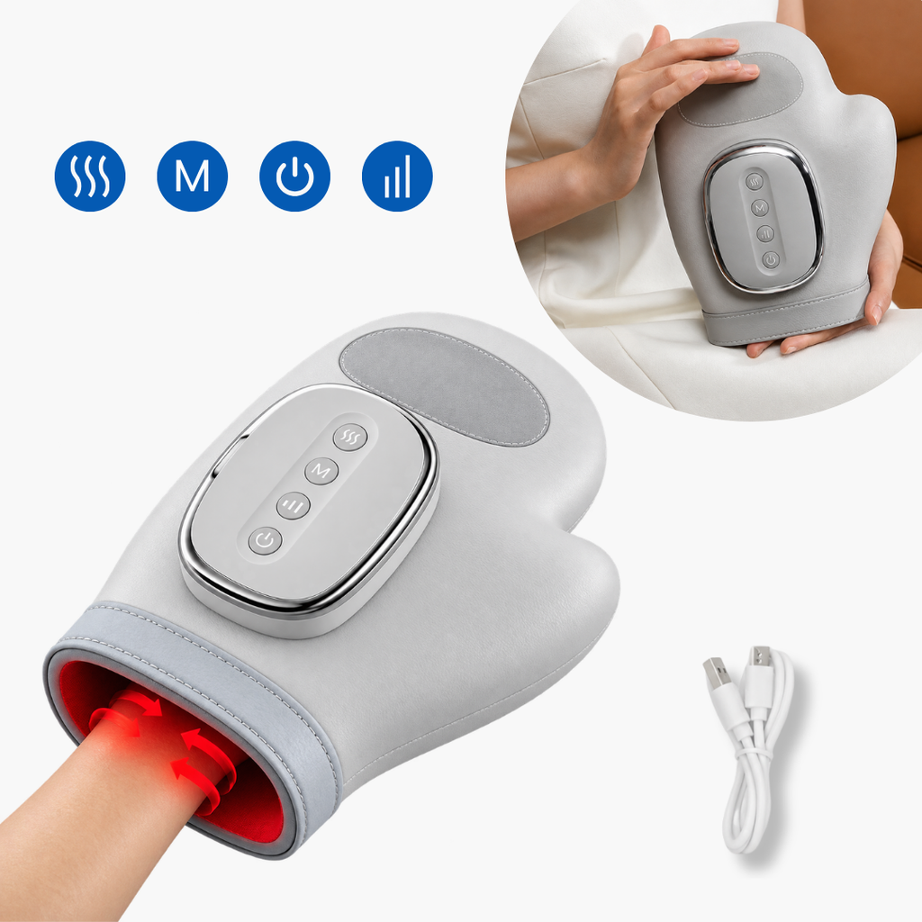 Massageador de mãos inteligente sem fio com aquecimento