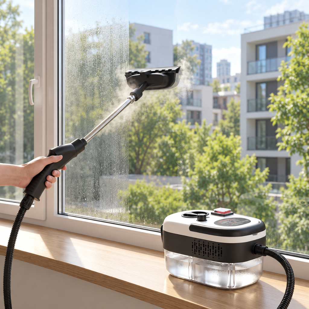 Limpador a vapor portátil ADM com 6 acessórios – 2500 W