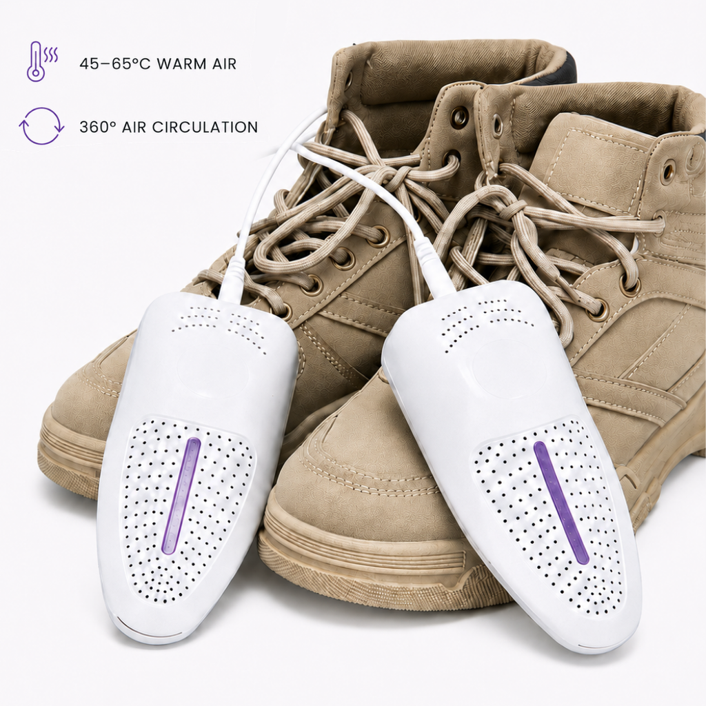 Secador elétrico portátil de sapatos e botas
