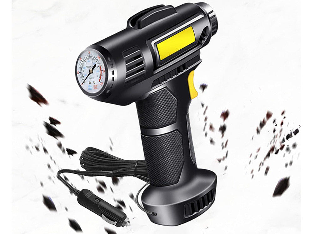 Compressor de Ar 12V para Pneus de Carro com LED - Pressão de 150 PSI / 10 BAR
