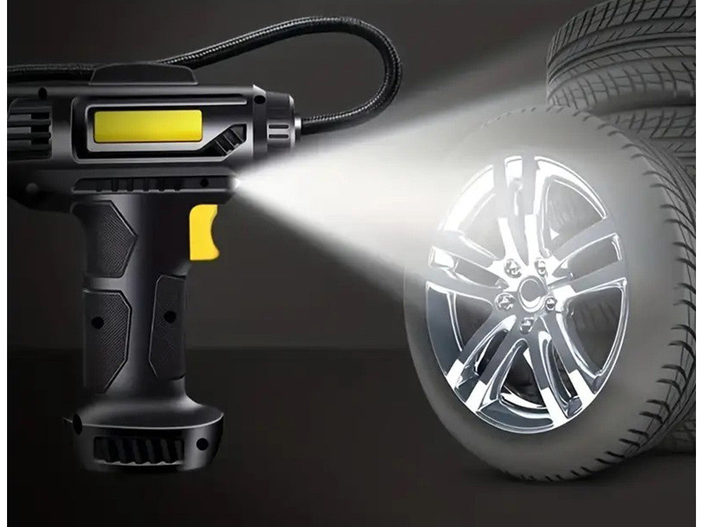 Compressor de Ar 12V para Pneus de Carro com LED - Pressão de 150 PSI / 10 BAR