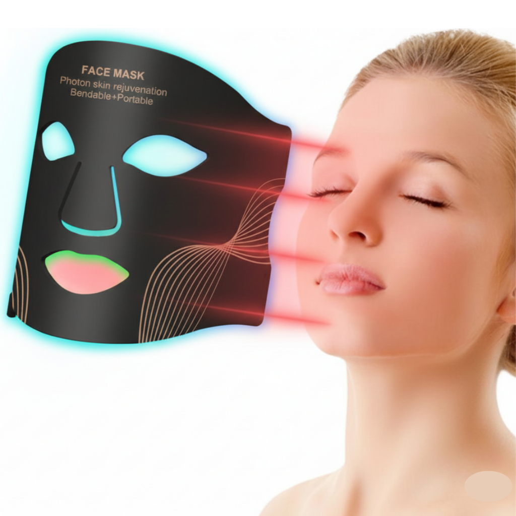 Máscara facial profissional com LED de 7 cores
