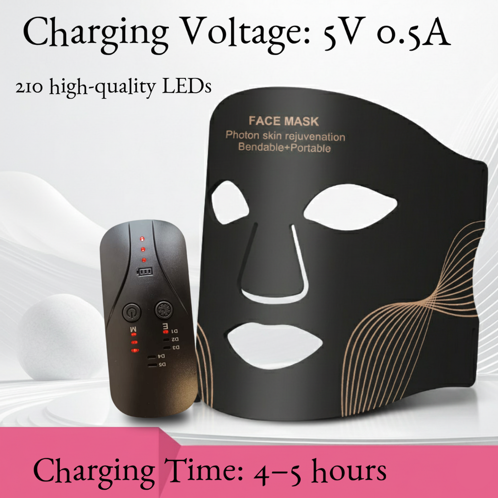 Máscara facial profissional com LED de 7 cores