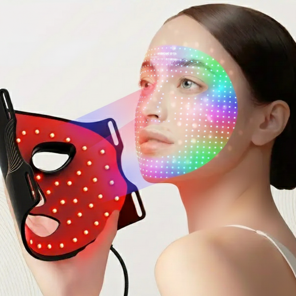 Máscara facial profissional com LED de 7 cores