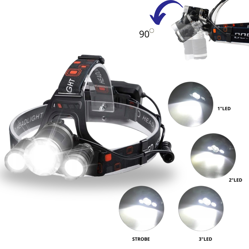 Farol potente 1T6+2LED