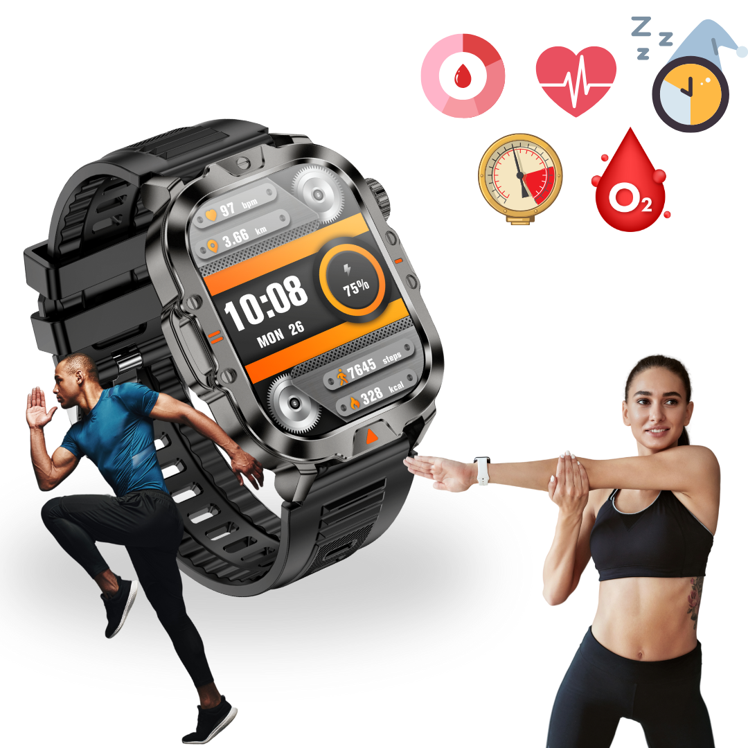 SMARTWATCH V17 À PROVA D'ÁGUA COM LANTERNA INTEGRADA