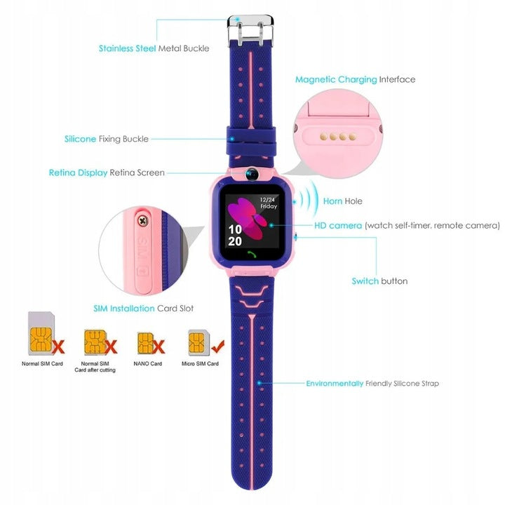 Smartwatch infantil Q19 com localizador GPS – 3 cores