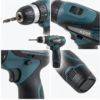 Aparafusadora sem fio ADM + duas baterias de 12V, conjunto com 77 peças