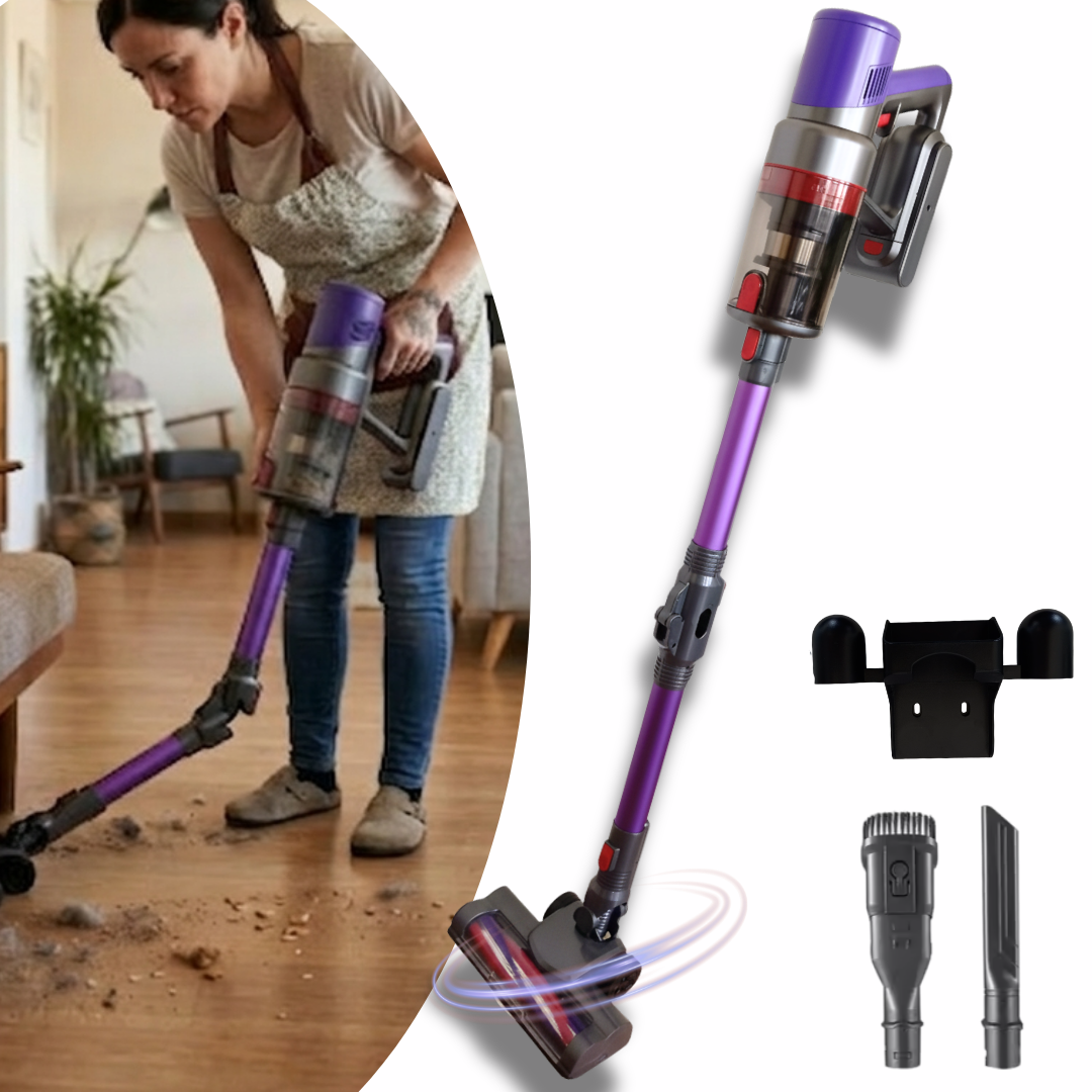 Aspirador de pó sem fio com tubo dobrável