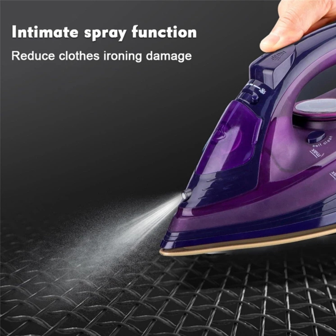 Ferro a vapor elétrico sem fio 2400W com base de cerâmica - Cores variadas