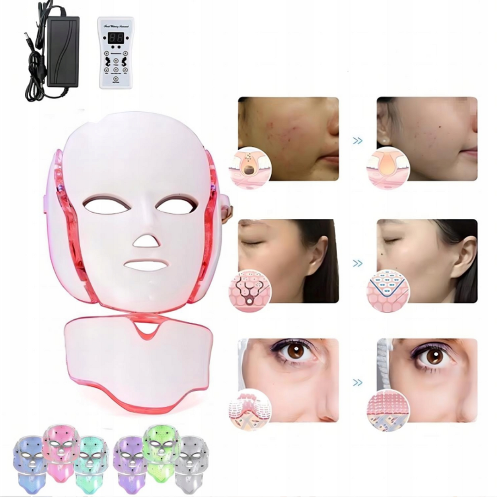 Máscara facial inteligente com LED