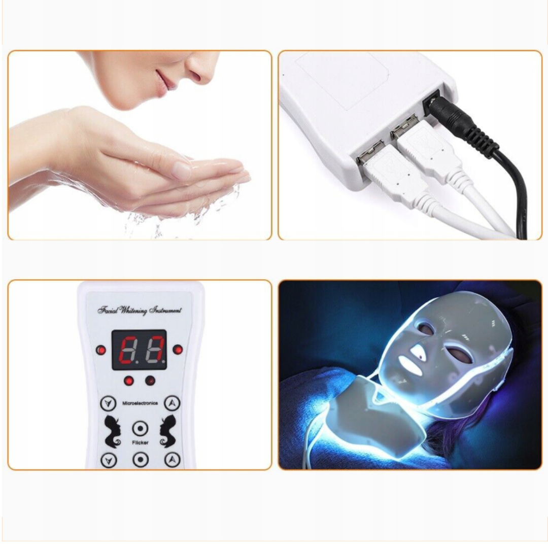 Máscara facial inteligente com LED