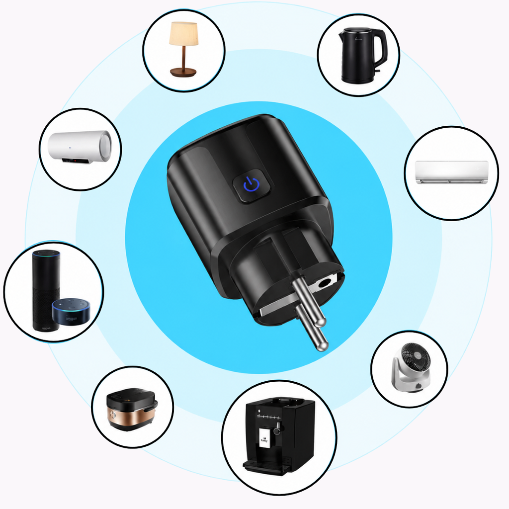 Tomada inteligente ADM com Wi-Fi e monitoramento de energia