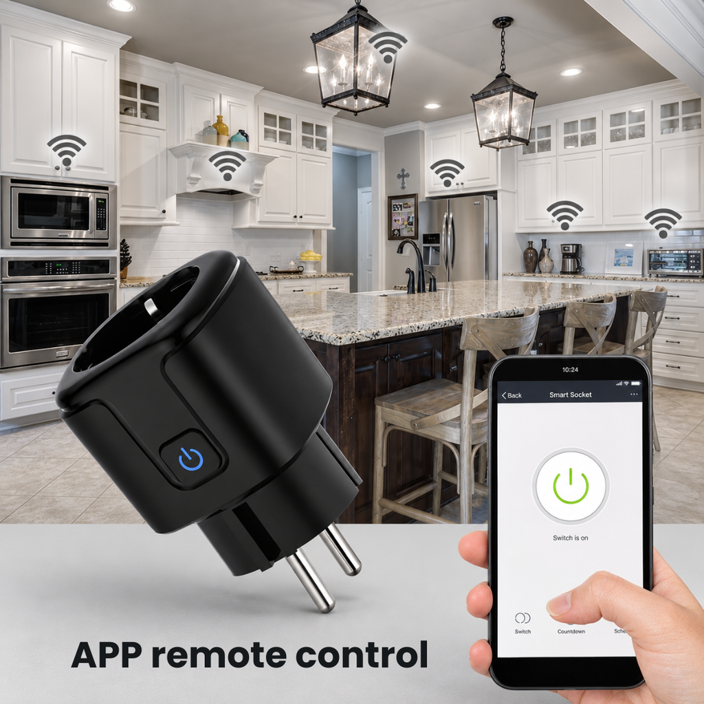 Tomada inteligente ADM com Wi-Fi e monitoramento de energia