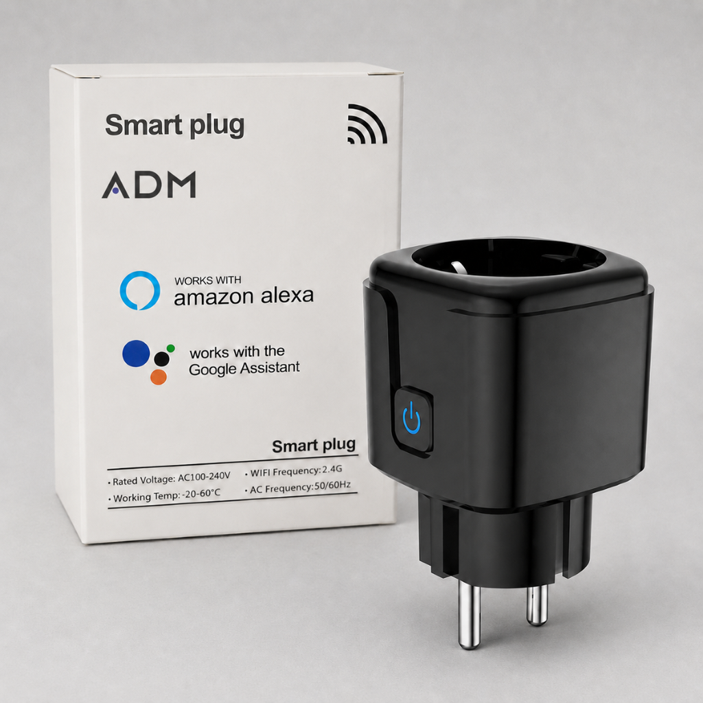 Tomada inteligente ADM com Wi-Fi e monitoramento de energia