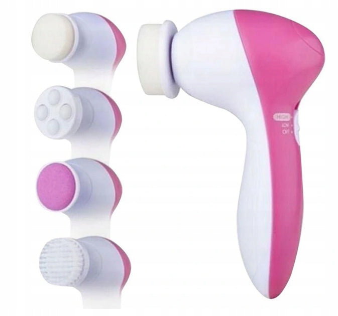 Escova facial elétrica massageadora 5 em 1