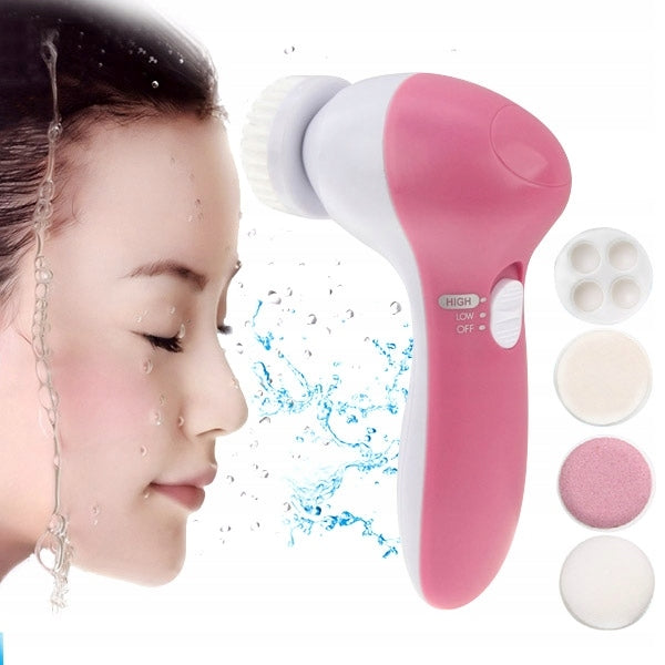 Escova facial elétrica massageadora 5 em 1