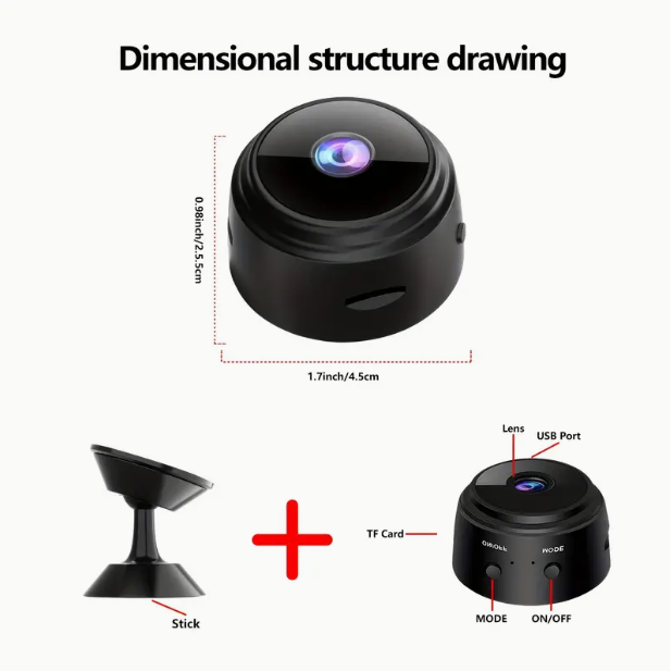 Mini câmera sem fio Wi-Fi com acesso remoto