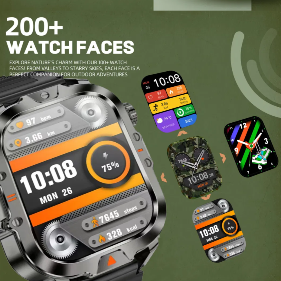 SMARTWATCH V17 À PROVA D'ÁGUA COM LANTERNA INTEGRADA