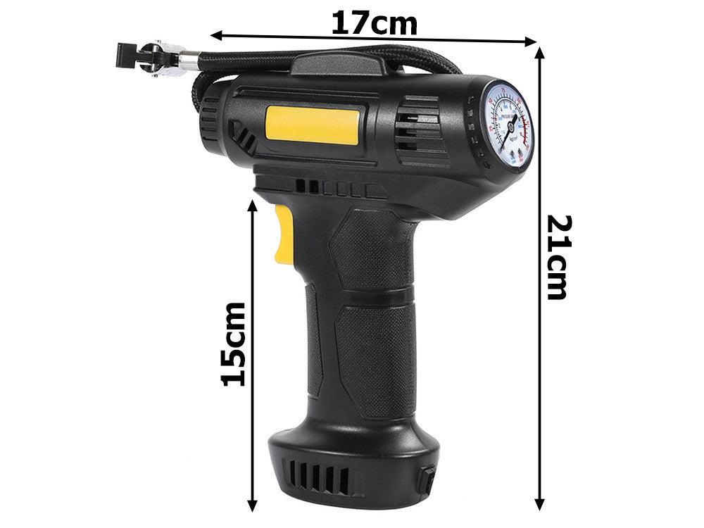 Compressor de Ar 12V para Pneus de Carro com LED - Pressão de 150 PSI / 10 BAR