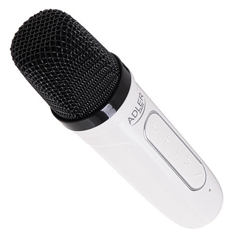 Caixa de som Adler Karaoke com microfone - SD/USB/AUX/Bluetooth