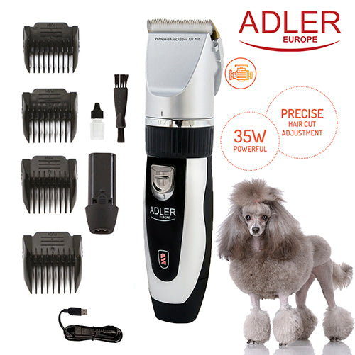 Máquina de tosquiar Adler para animais de estimação - USB