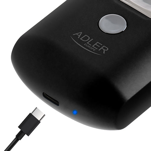 Barbeador de viagem Adler - USB com 2 cabeças