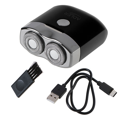 Barbeador de viagem Adler - USB com 2 cabeças