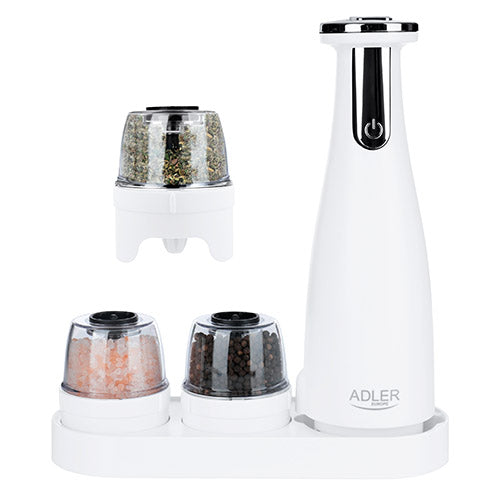 Moedor Elétrico de Sal e Pimenta Adler - Conjunto com 3 unidades - USB